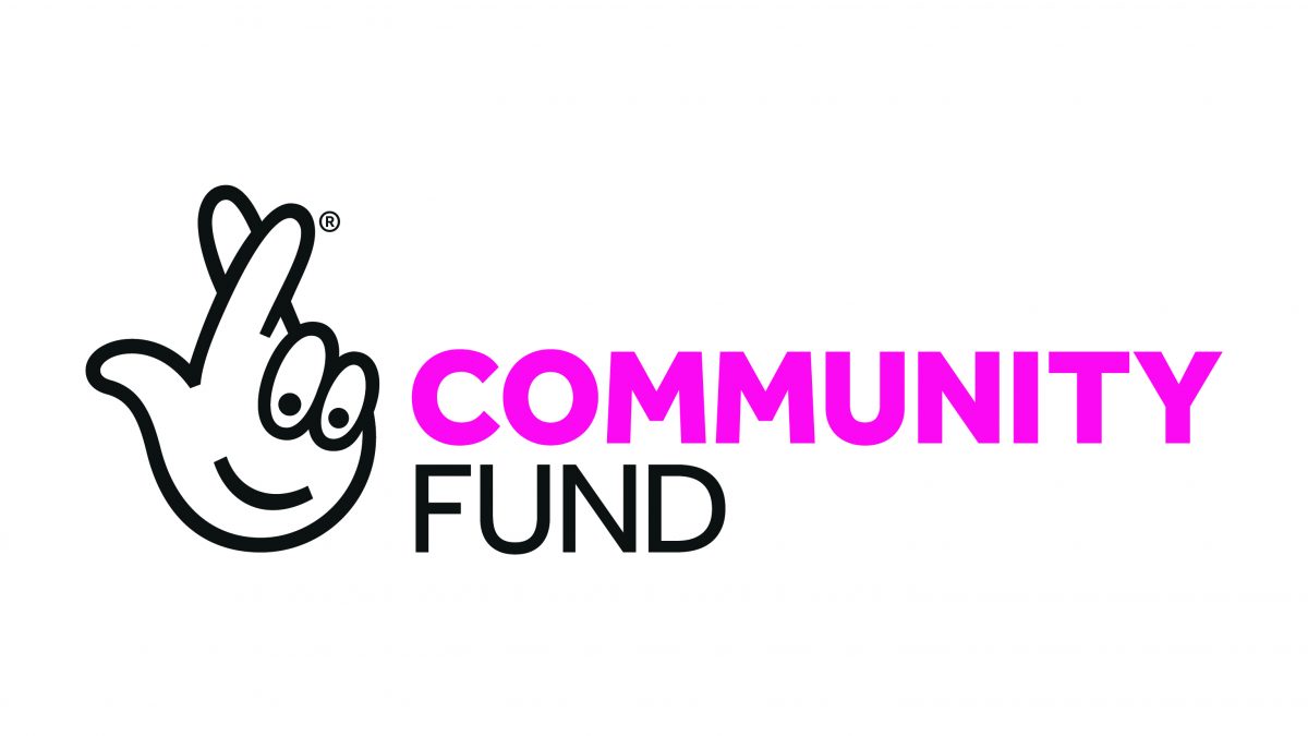 A drawing of a hand with crossed fingers beside the words Community Fund
