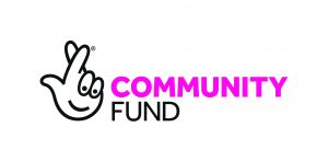 A drawing of a hand with crossed fingers beside the words Community Fund